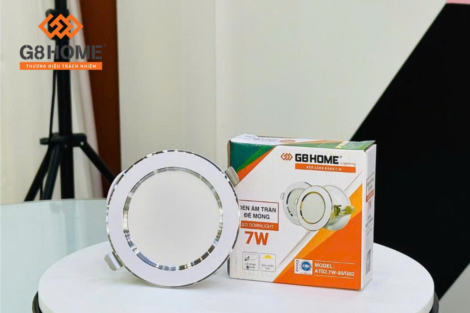 7W អំពូលពិដានមូលដ្ឋានស្តើងពណ៌ស