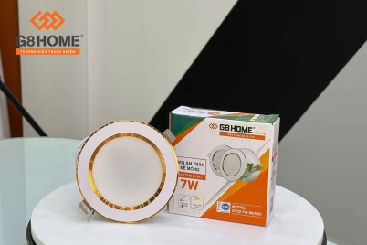 ĐÈN ÂM TRẦN ĐẾ MỎNG 7W ÁNH SÁNG ĐỔI MÀU